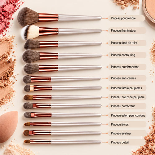 Set de 13 Pinceaux de Maquillage Lunearia